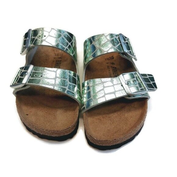 Birkenstock Arizona BS Sandals Womens Size 6 - 6.5 NARROW Gator Gleam Mineral - Picture 6 of 9